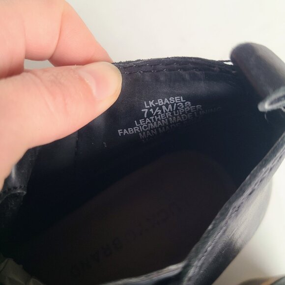 Lucky Brand Basel Black Leather Ankle Booties Size 7.5 - Picture 9 of 13